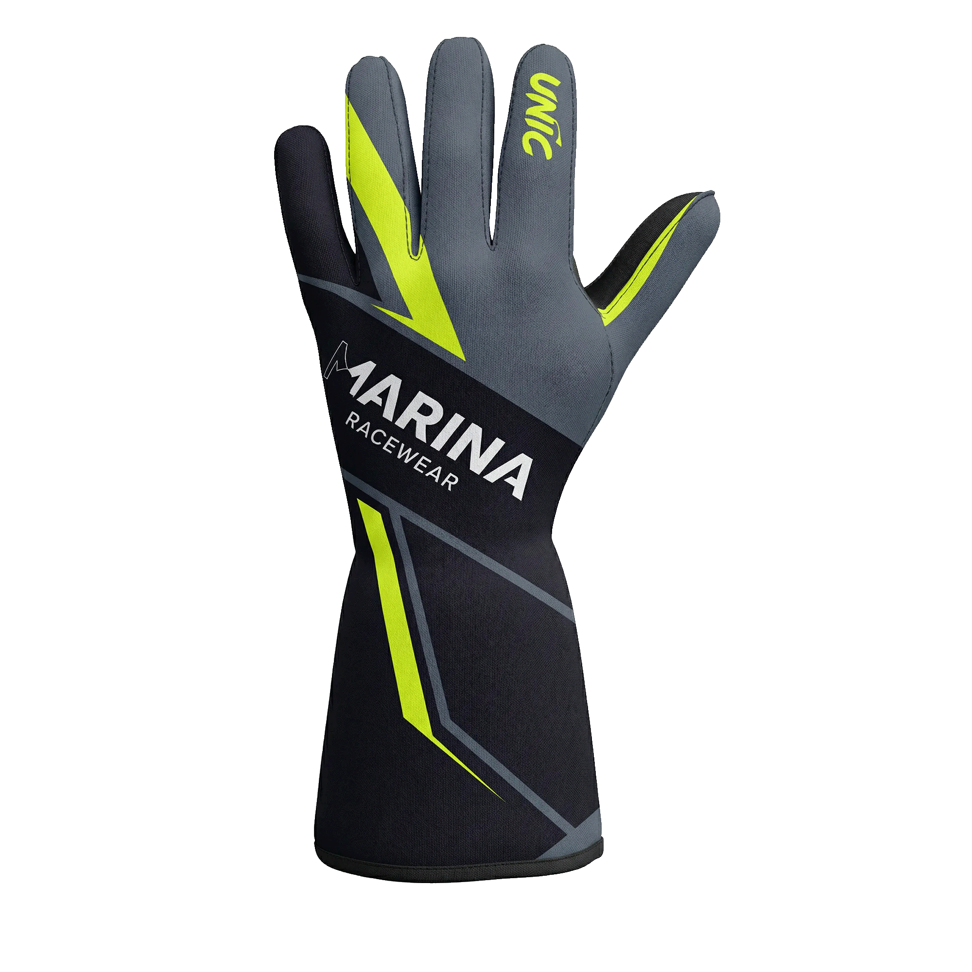 MARINA UNIC FIA GLOVES- ARROWS- Black Yellow Grey