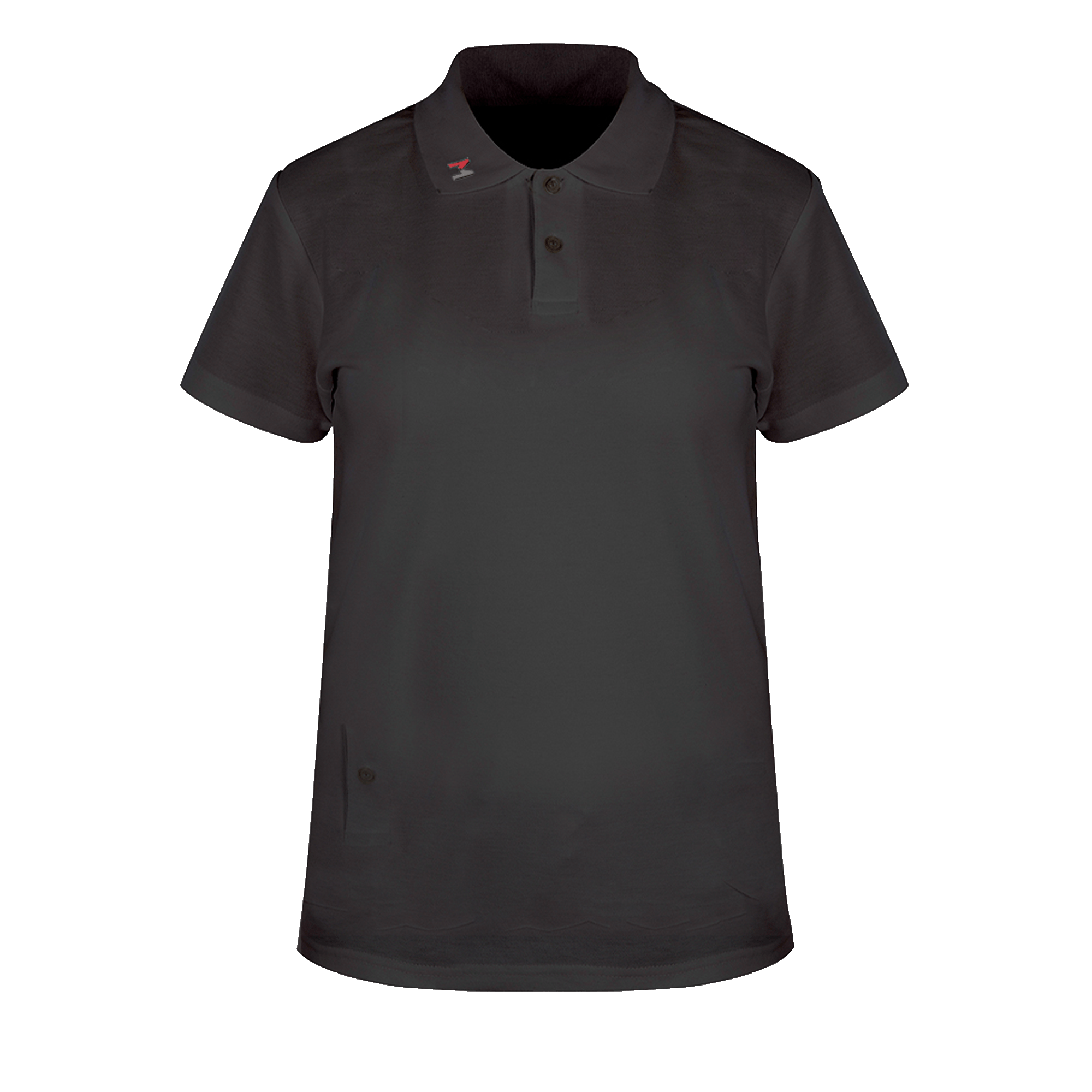 Black performance polo for women