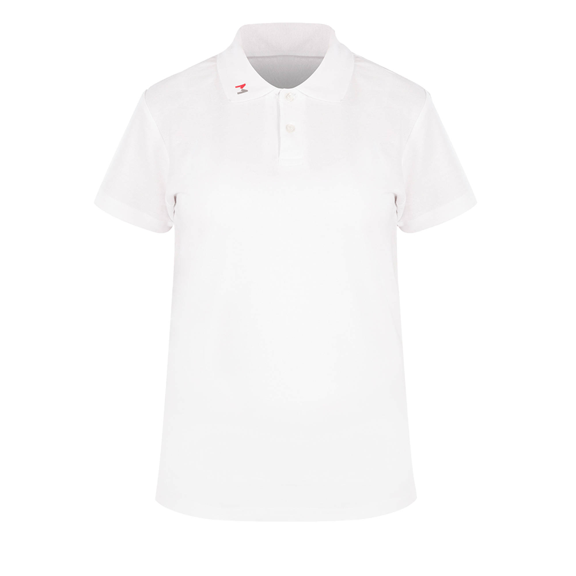 White performance polo for women