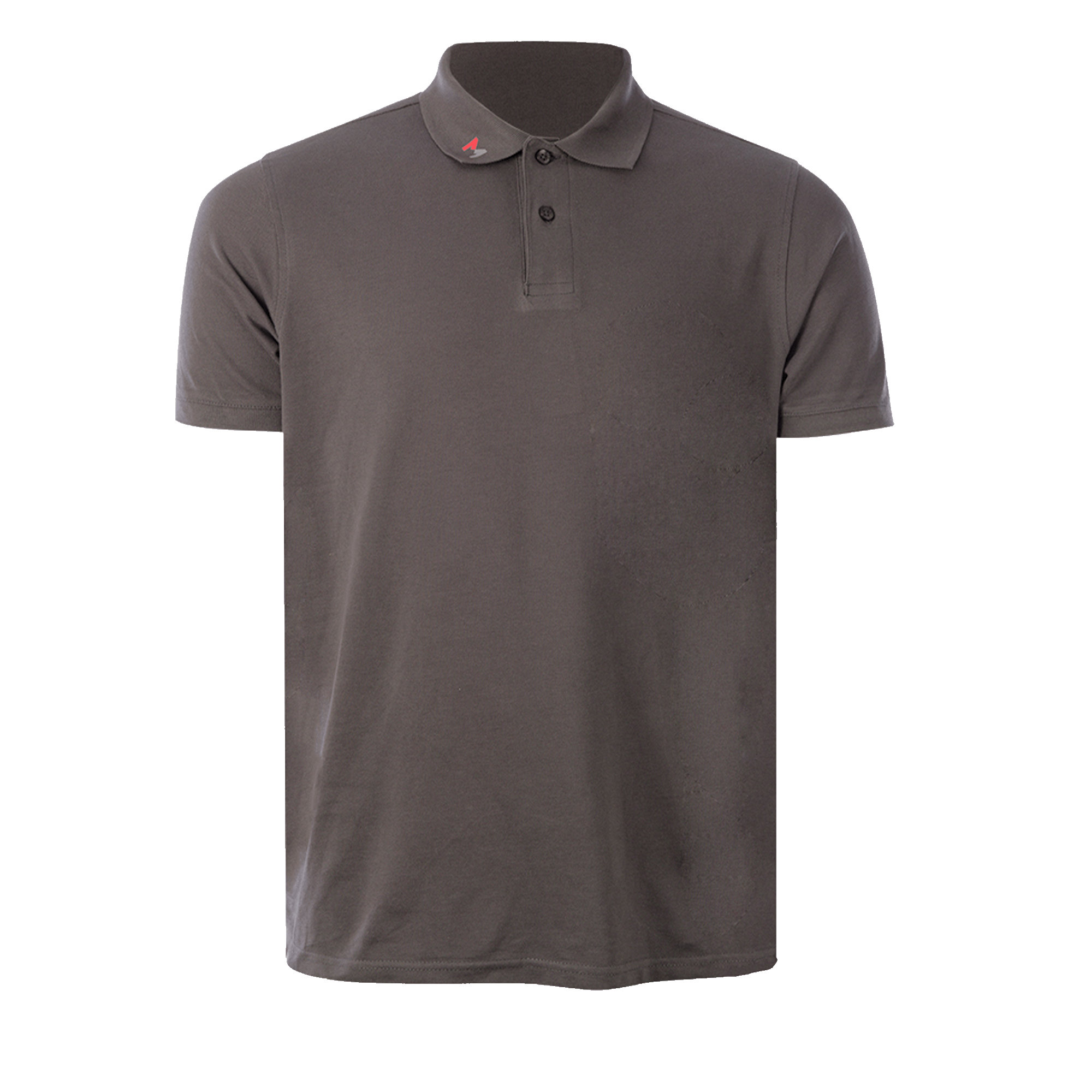 Grey performance polo for men