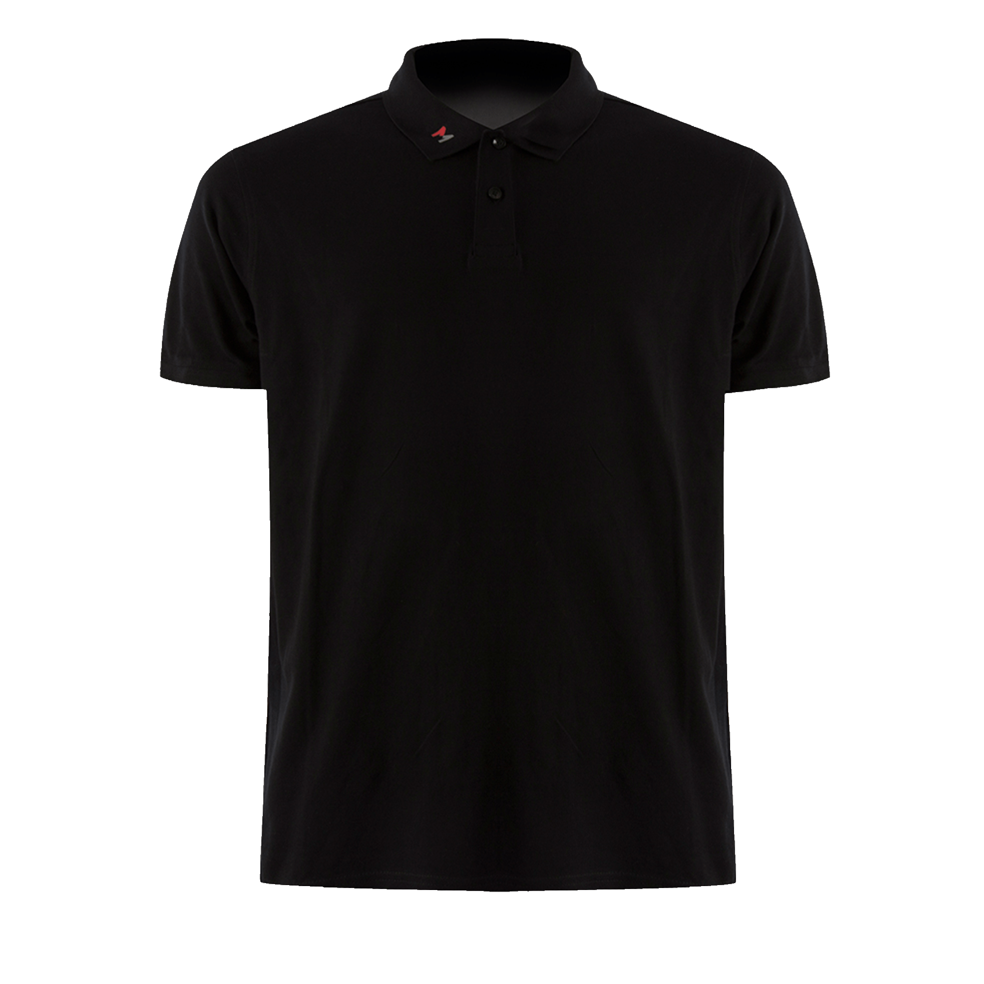 Black performance polo for men
