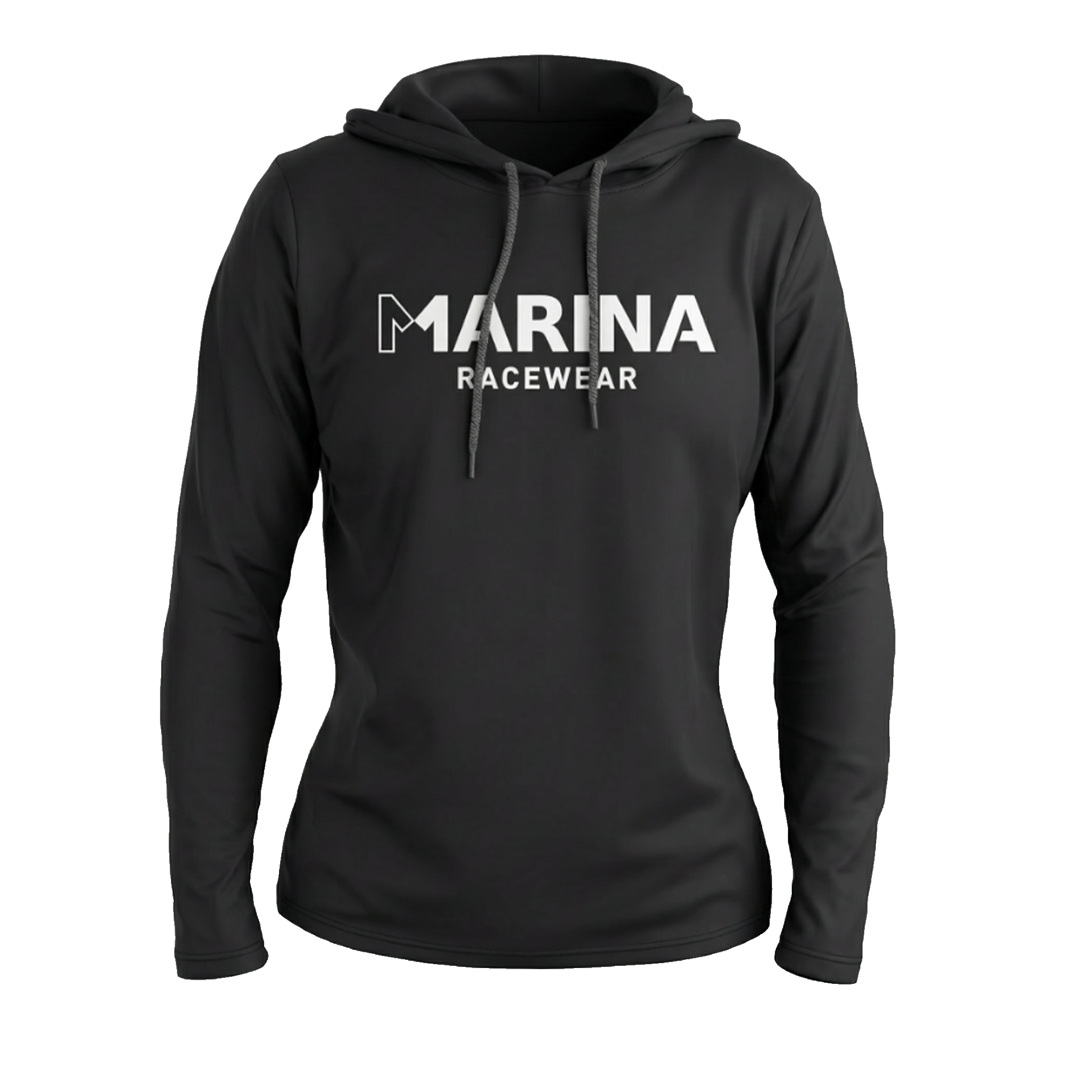 Black t-shirt with hood for women